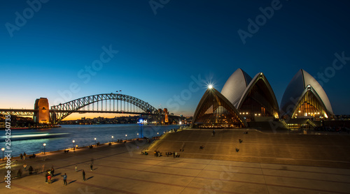 sydney landmark at dusk Canvas Print