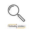 © aguiters - Magnifying glass line icon, search symbol. Editable stroke.