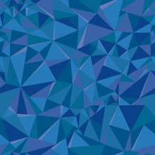 Seamless Pattern For A Background Consisting Of Randomly Arranged Triangles, The Texture Is Similar To Blue Crystals