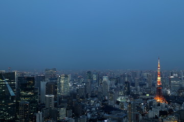  夕暮れの東京