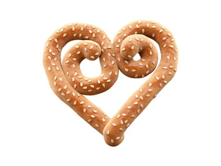 Sticker - Pretzel with sesame font