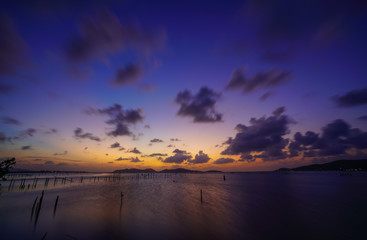 Wall Mural - beautyful sky on twilight time and storm over the sea