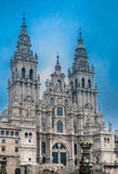 Fototapeta Miasto - Cathedral of Santiago de Compostela, capital of Galicia, Spain. the main destination of the Way of St. James. Its Old Town is a UNESCO World Heritage Site.