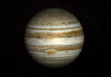 Fototapeta  - Jupiter with stars in the background. Elements of this image furnished by NASA.
