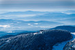 © Don Landwehrle - Panoramic view overlooking ski chairlift in winter, Stowe, Vermont, USA
