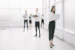 © yurolaitsalbert - blurred image of business people standing in the office lobby