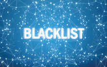 Blacklist On Digital Interface And Blue Network Background