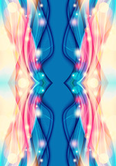 Poster - Multicolored abstract unique computer generated fractals artwork