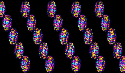Poster - Artistic computer generated abstract candy fractals artwork background