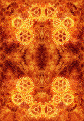 Poster - Abstract religious artistic bright fiery artwork as a unique background
