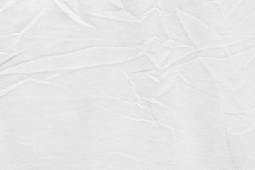 Wall Mural - White cotton fabric wrinkled canvas texture background for design blackdrop or overlay background