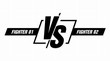 Versus screen. Vs battle headline, conflict duel between teams. Confrontation fight competition. Vector background template