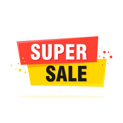 Wall Mural - Super Sale, special offer banner - Vector illustration