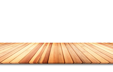 Wall Mural - Wooden floor isolated on a white