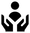 Hands Holding Person Icon