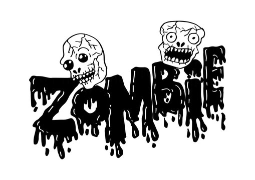 Zombie hand lettering