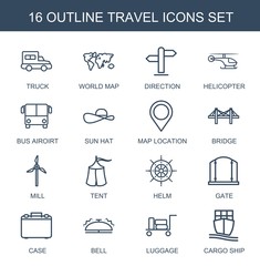 Poster - travel icons