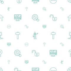 Poster - web icons pattern seamless white background