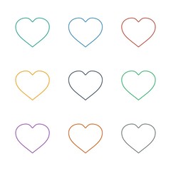 Poster - Hearts icon white background