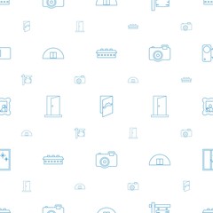 Poster - frame icons pattern seamless white background