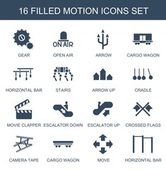 Aufkleber - 16 motion icons