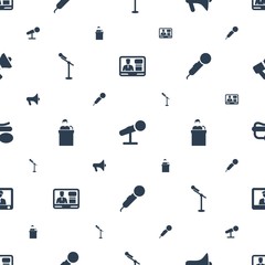 Poster - speak icons pattern seamless white background