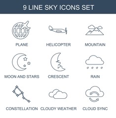 Poster - 9 sky icons