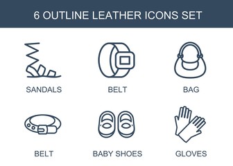 Sticker - 6 leather icons