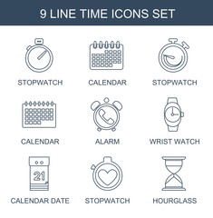 Wall Mural - time icons