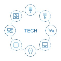 Aufkleber - tech icons