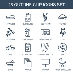 Poster - 16 clip icons