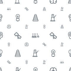 Poster - creativity icons pattern seamless white background