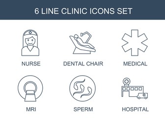 Wall Mural - 6 clinic icons