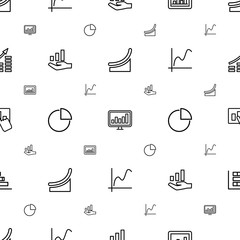 Poster - diagram icons pattern seamless white background