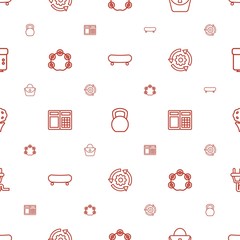 Poster - equipment icons pattern seamless white background
