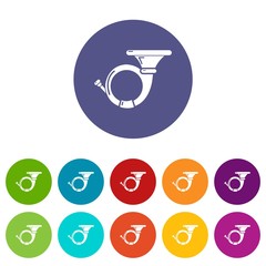 Poster - Cornet icons color set vector for any web design on white background