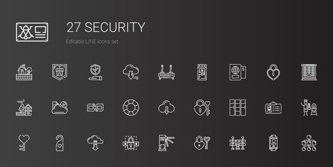 Wall Mural - security icons set