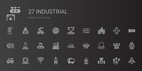 Wall Mural - industrial icons set