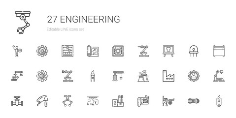 Sticker - engineering icons set