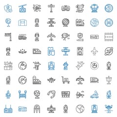 Sticker - plane icons set