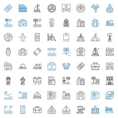 Sticker - vacation icons set