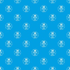 Poster - Modeling 3d printing pattern vector seamless blue repeat for any use