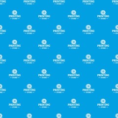Poster - Store 3d printing pattern vector seamless blue repeat for any use