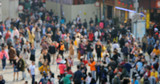 Fototapeta Kosmos - Blur of people walk in the street