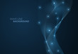 © Phoebe Yu - Futuristic abstract wave dot gradient line and illuminated light ball template background