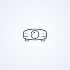 Poster - Projector, vector best gray line icon