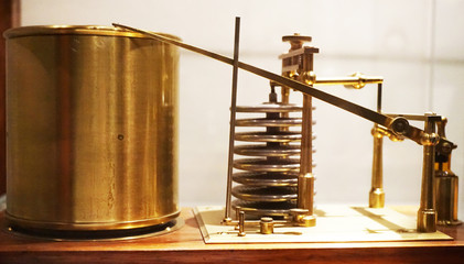 very old barometer machine