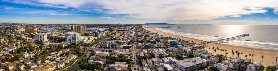 Venice beach Los Angeles California LA Aerial