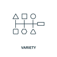 Variety Outline Icon. Thin Line Style From Big Data Icons Collection. Pixel Perfect Simple Element Variety Icon For Web Design, Apps, Software, Print Usage