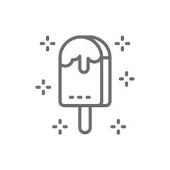 Wall Mural - Ice cream line icon.